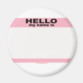 Aimant Bonjour mon nom est BLANK PINK copie