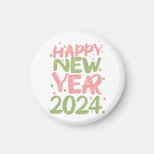 Aimant Bonne année 2024 (Devant)