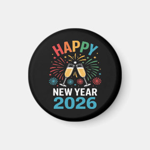 Aimant Bonne année 2026 Fête drôle de la Saint-Sylvestre 