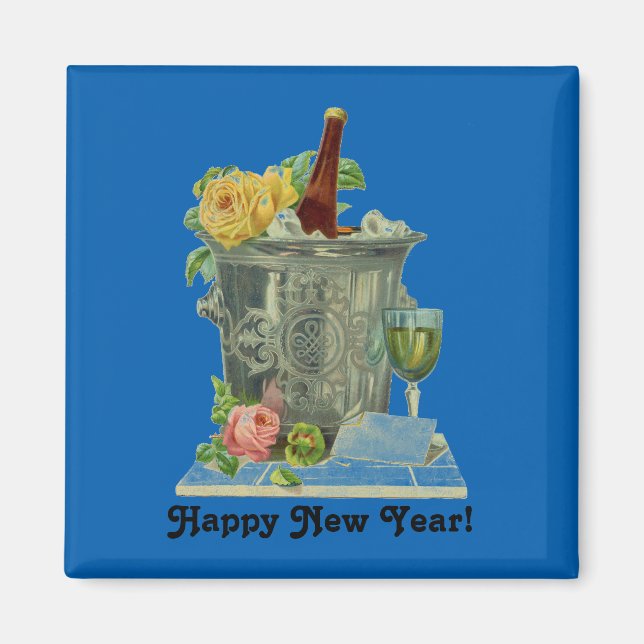 Aimant Bonne année Vintage (Devant)
