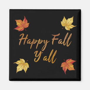 Aimant Bonne automne Y'all automne Feuille d'érable