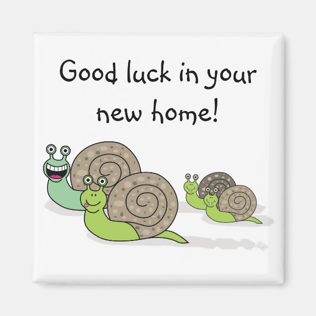 Aimant Bonne chance dans votre nouvelle maison ! (Devant)