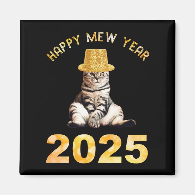 Aimant Bonne nouvelle année 2025 (Devant)