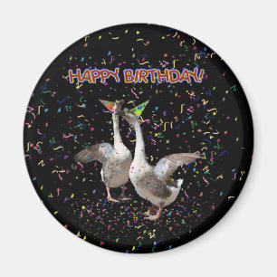 Aimant Bonne Oie d'anniversaire
