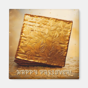 Aimant Bonne Pâque ! Golden Matzah