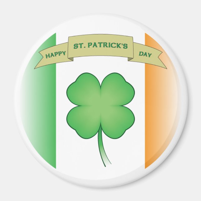 Aimant Bonne Saint Patrick's Day (Devant)