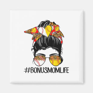 Aimant Bonus Mom Life Vente Douce Fête des Mères Chignon