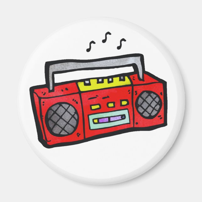 Aimant Boombox radio rétro (Devant)
