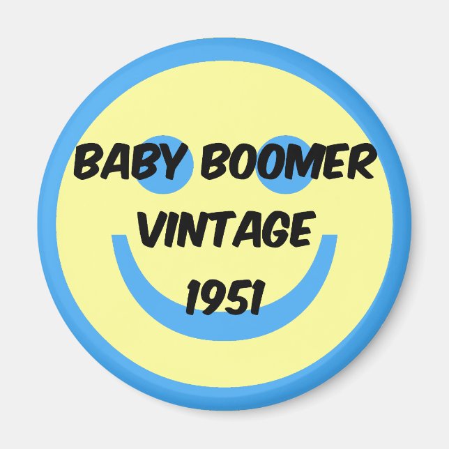 Aimant Boomer bébé 1951 (Devant)