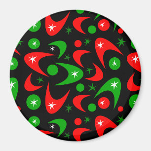 Aimant Boomerangs de Noël rétro