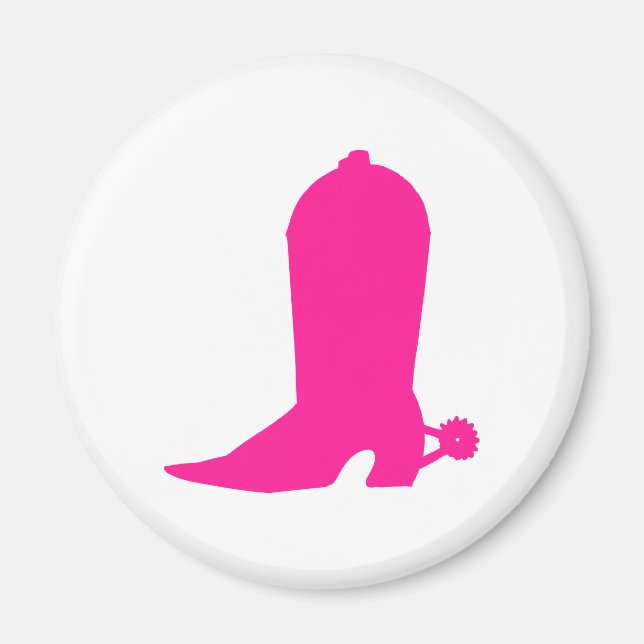 Aimant Boot de cowgirl rose (Devant)
