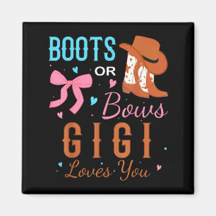 Aimant Boots Or Bows Gigi t'aime Fête de Révélation du Se