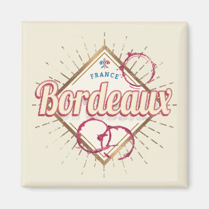 Aimant Bordeaux Nouvelle-Aquitaine France Retro Wine