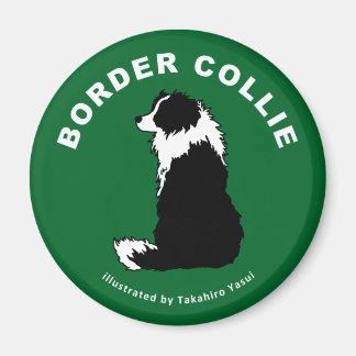 Aimant Bordure Collie Arrondi