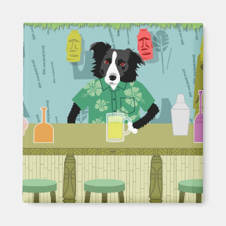Aimant Bordure Collie Bamboo Tiki Bar