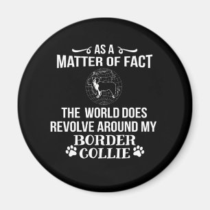 Aimant Bordure Collie Chien race amour