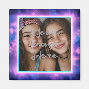 Aimant Bordure de photo couleur mignon Néon Vaporwave