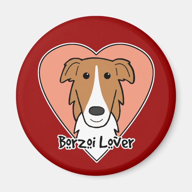 Aimant Borzoi Lover (Devant)