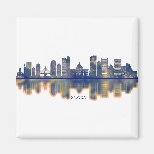 Aimant Boston Skyline (Devant)