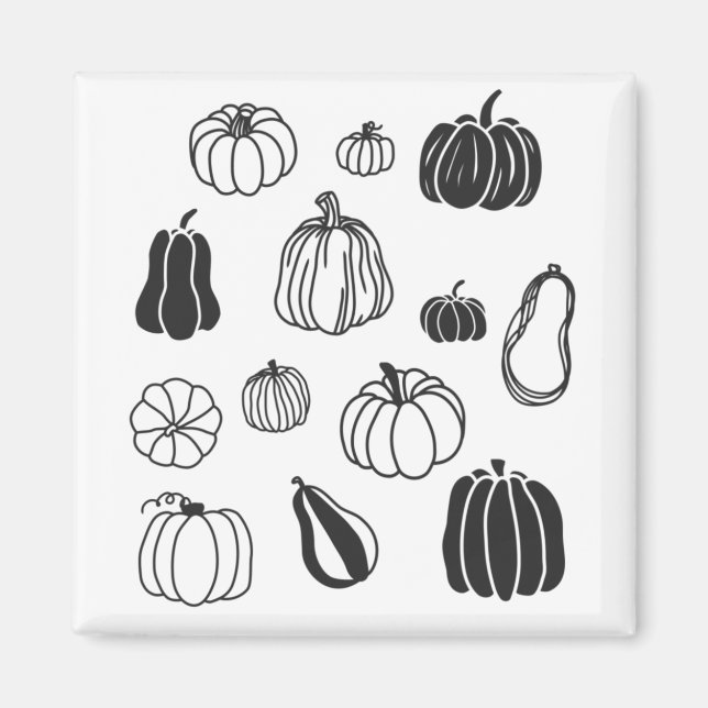 Aimant Botanique citrouille (Devant)