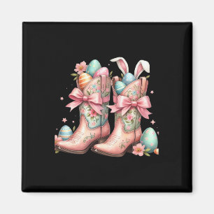 Aimant Botte de cowboy Coquette Bunny de Pâques Ouest E