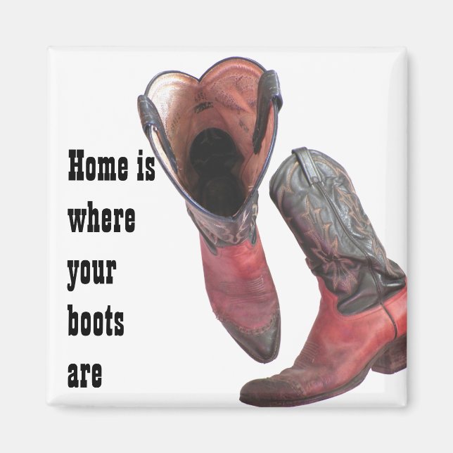 Aimant Botte de cowboy occidentale (Devant)