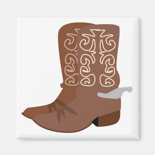Aimant Bottes de cowboy avec éperons (Devant)