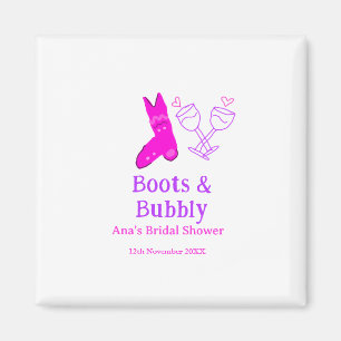 Aimant Bottes et bouteille de champagne pétillant enterre