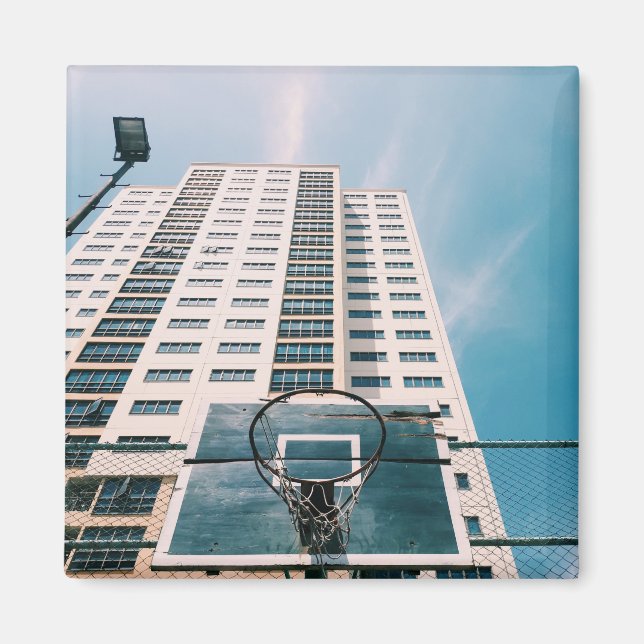 Aimant Boucle de basket-ball cool (Devant)