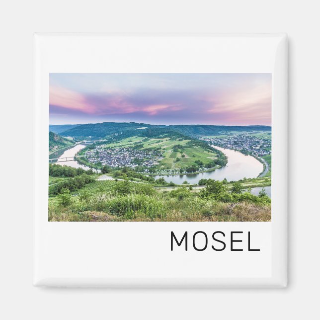 Aimant Boucle Moselle Coucher de soleil Kroev Panorama Al (Devant)