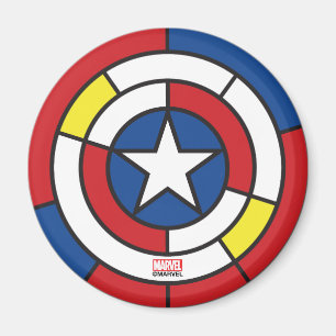 Aimant Bouclier abstrait de Captain America De Stijl