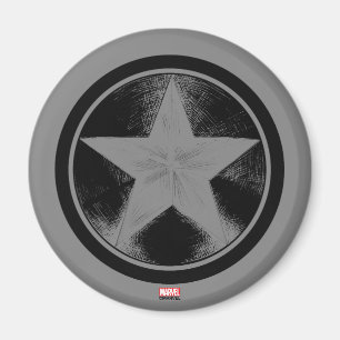 Aimant Bouclier Grunge Captain America