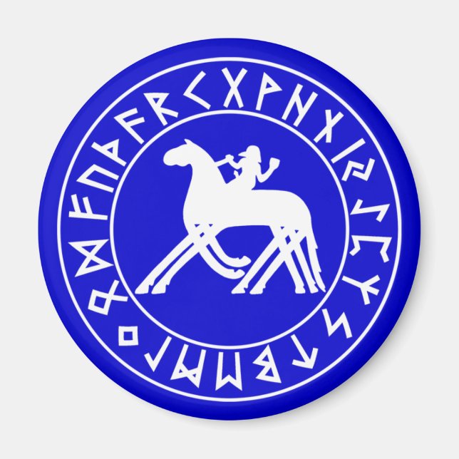 Aimant Bouclier magnétique Sleipnir sur noir (Devant)