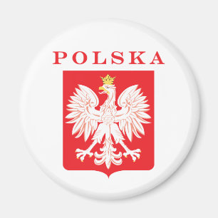 Aimant Bouclier rouge de l'aigle polska