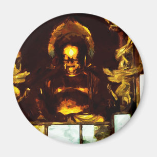 Aimant Bouddha d'or Kyoto Japon Impressionnisme Abstrait