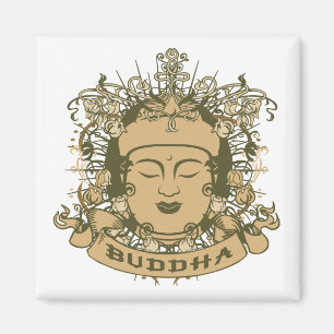 Aimant Bouddha vintage font face