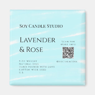 Aimant Bougie de soja rose Lavender entreprise ajouter q 