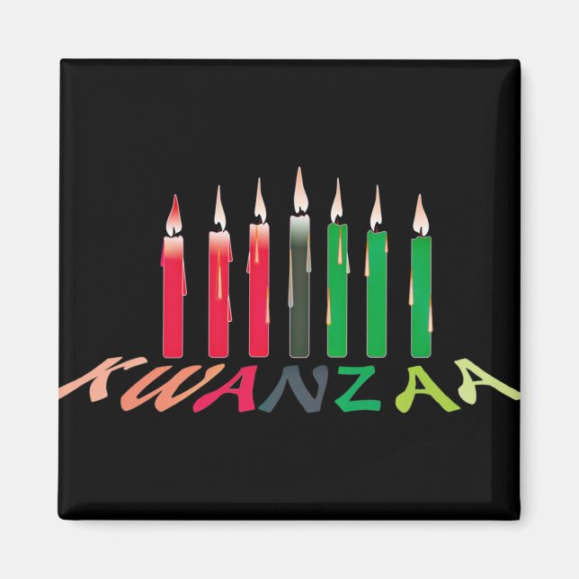 Aimant Bougies Kwanzaa (Devant)