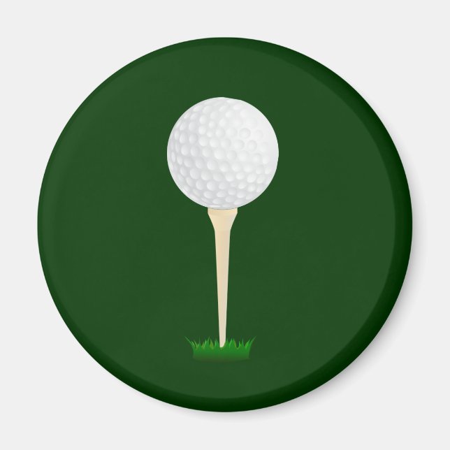 Aimant Boule de golf à Tee (Devant)
