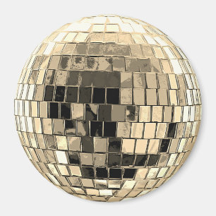 Aimant Boule Disco - Or