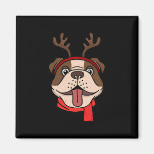 Aimant Bouledogue anglais Noël Renne Antilopes Noël