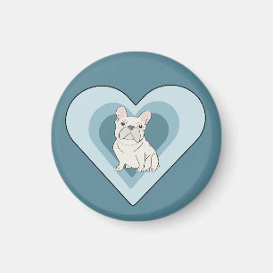 Aimant Bouledogue français blanc