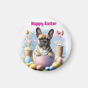 Aimant Bouledogue français Joyeuses Pâques Bouledogue Fra