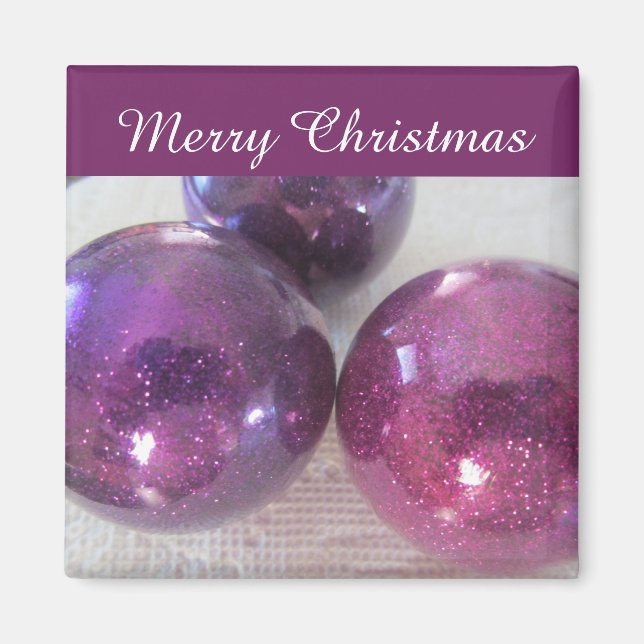 Aimant Boules de Noël pétillantes (Devant)