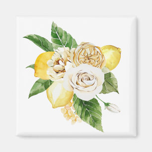 Aimant Bouquet de citrons et de rose