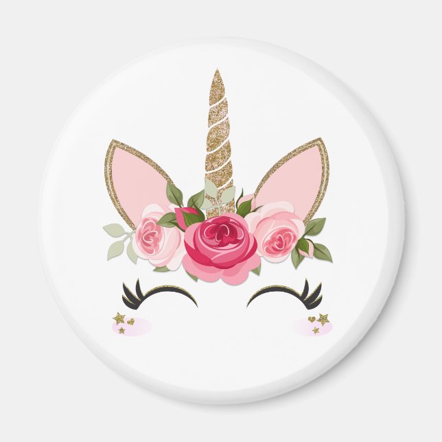 Aimant Bouquet de crâne Rose noir & blanc gothique (Devant)