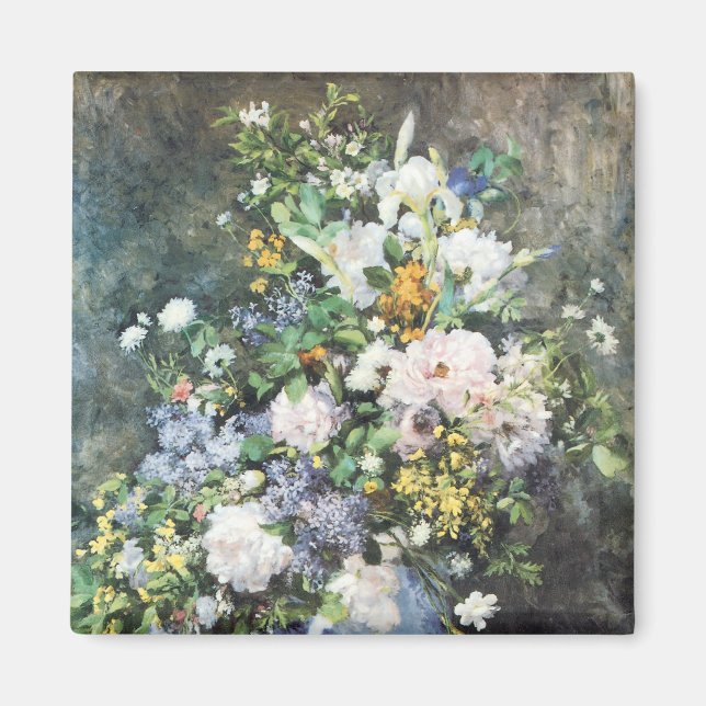 Aimant Bouquet de printemps de Pierre Renoir, Fleurs Vint (Devant)