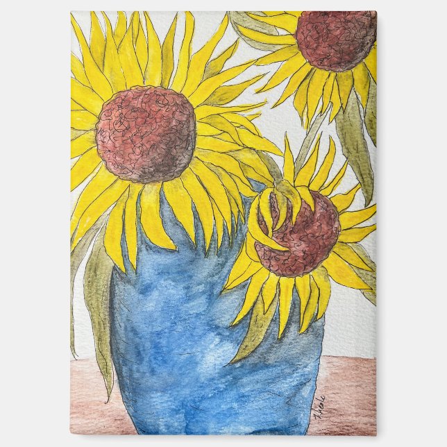 Aimant Bouquet de tournesol (Recto)