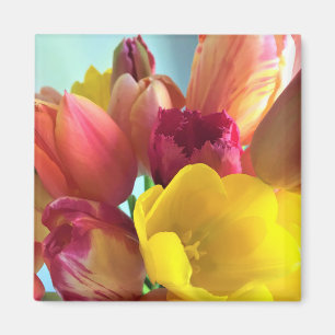 Aimant Bouquet de tulipe coloré