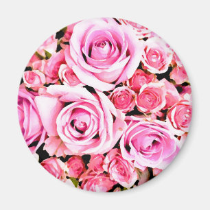Aimant Bouquet rose